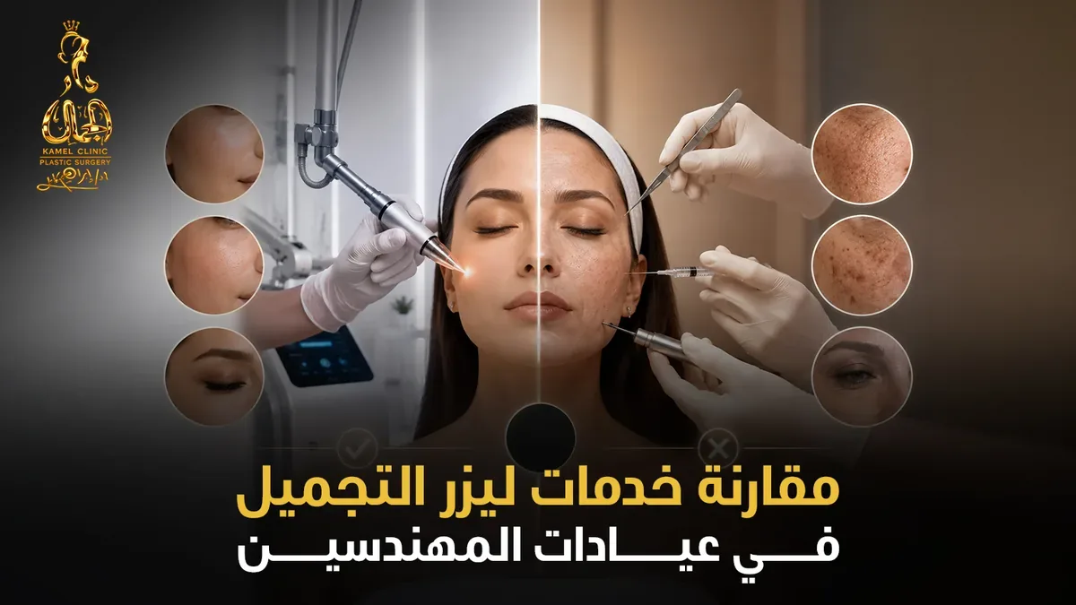 مقارنة خدمات ليزر التجميل في عيادات المهندسين