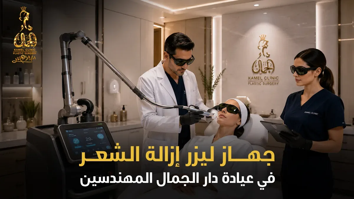 جهاز ليزر إزالة الشعر في عيادة دار الجمال المهندسين
